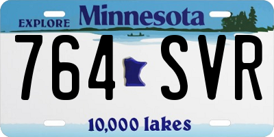 MN license plate 764SVR