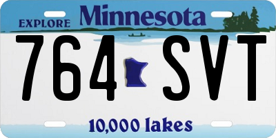 MN license plate 764SVT