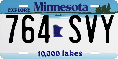 MN license plate 764SVY