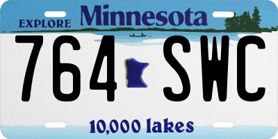 MN license plate 764SWC