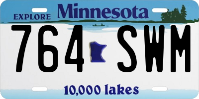 MN license plate 764SWM