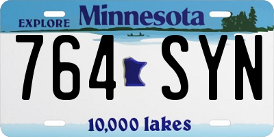 MN license plate 764SYN