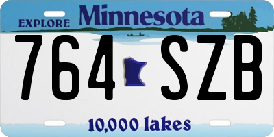 MN license plate 764SZB