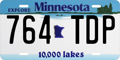 MN license plate 764TDP