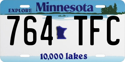MN license plate 764TFC
