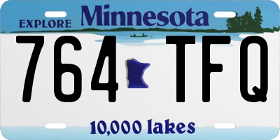 MN license plate 764TFQ