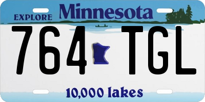 MN license plate 764TGL