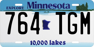 MN license plate 764TGM