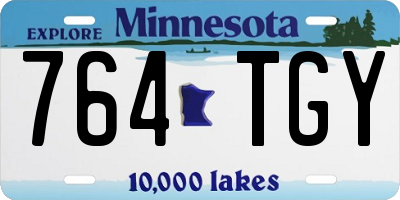 MN license plate 764TGY