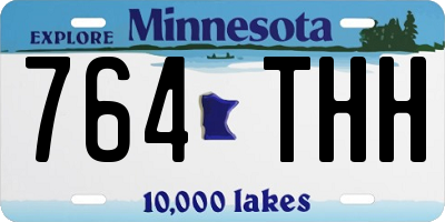 MN license plate 764THH
