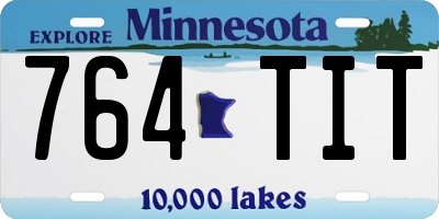 MN license plate 764TIT