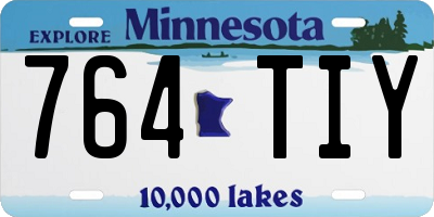 MN license plate 764TIY