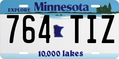 MN license plate 764TIZ