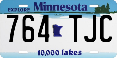 MN license plate 764TJC