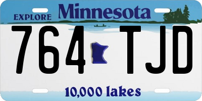 MN license plate 764TJD