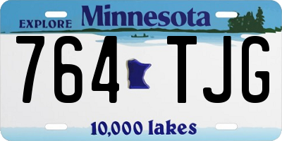 MN license plate 764TJG