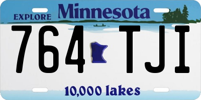 MN license plate 764TJI