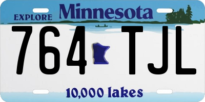 MN license plate 764TJL