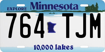 MN license plate 764TJM