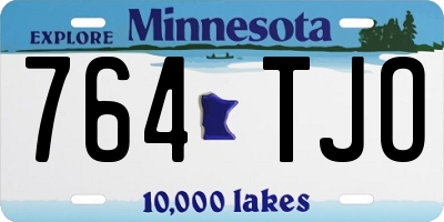 MN license plate 764TJO