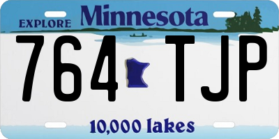 MN license plate 764TJP