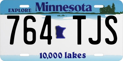 MN license plate 764TJS