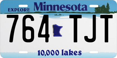 MN license plate 764TJT