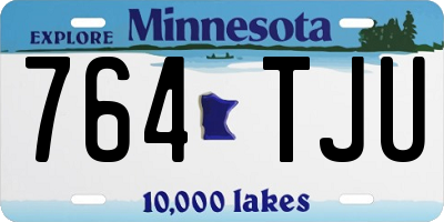 MN license plate 764TJU