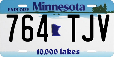 MN license plate 764TJV