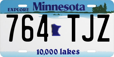 MN license plate 764TJZ
