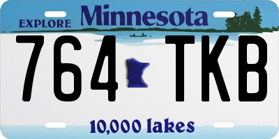 MN license plate 764TKB