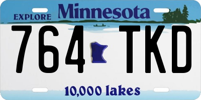 MN license plate 764TKD