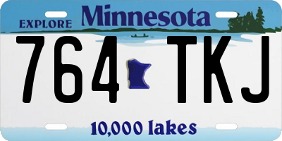 MN license plate 764TKJ