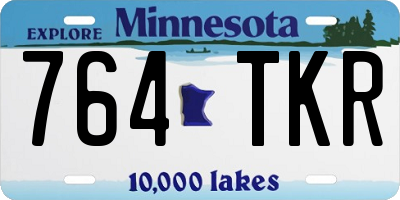 MN license plate 764TKR