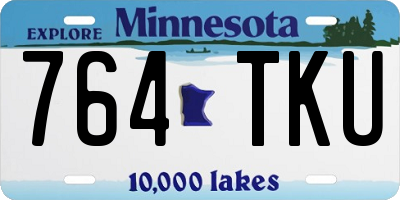 MN license plate 764TKU