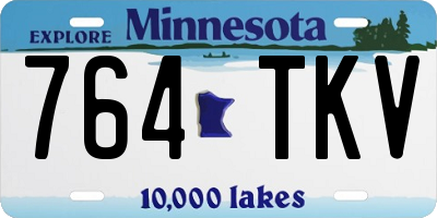 MN license plate 764TKV