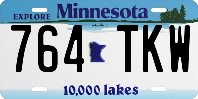MN license plate 764TKW