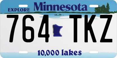 MN license plate 764TKZ