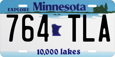 MN license plate 764TLA