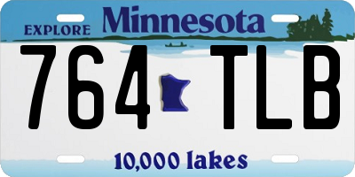 MN license plate 764TLB