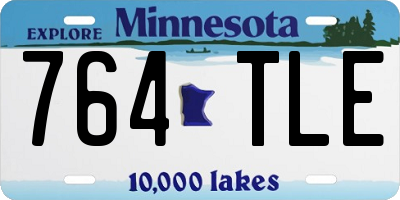 MN license plate 764TLE