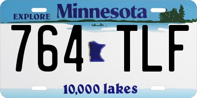 MN license plate 764TLF