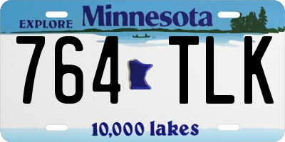 MN license plate 764TLK