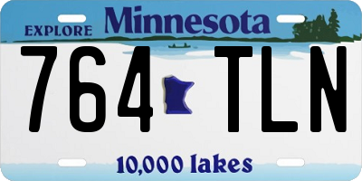 MN license plate 764TLN
