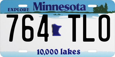 MN license plate 764TLO