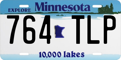 MN license plate 764TLP