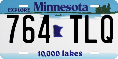 MN license plate 764TLQ