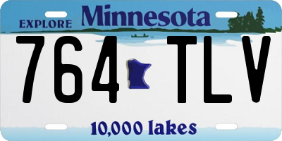 MN license plate 764TLV
