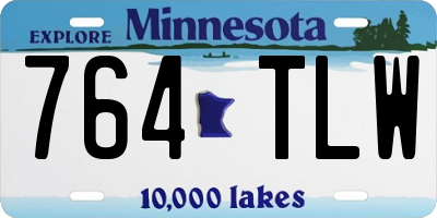 MN license plate 764TLW