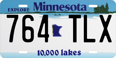 MN license plate 764TLX